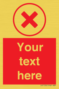 Custom red background, red cross in circle sign